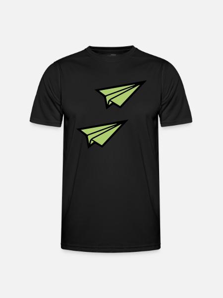 Paper Airplane 2 - Men's Functional T-Shirt - black