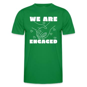 Proposition de mariage Couple cadeau fiançailles - T-shirt sport Homme - vert - Devant - AI Model Male 178 dark (178cm)