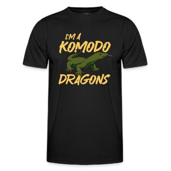 Komodo Dragon Komodo Lover Gift - Men's Functional T-Shirt - black - Front - AI Model Male 178 dark (178cm)