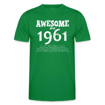 1961 - Legendary 63rd Anniversary - Men's Functional T-Shirt - kelly green - Front - AI Model Male 178 dark (178cm)