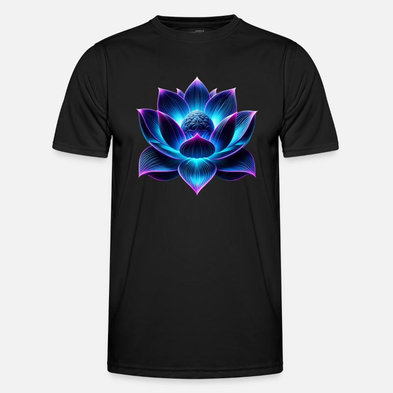 Neon Lotus Flower Men's Functional T-Shirt
