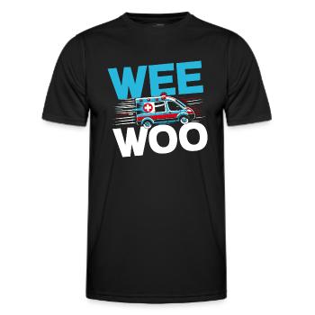 Wee Woo Krankenwagenfahrer Rettungssanitäter Rettungssanitäter - Männer Funktions-T-Shirt - Schwarz - Vorne - AI Model Male 178 dark (178cm)