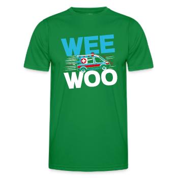 Wee Woo Ambulancier Ambulanciers Paramédicaux EMS Paramedic - T-shirt sport Homme - vert - Devant - AI Model Male 178 dark (178cm)