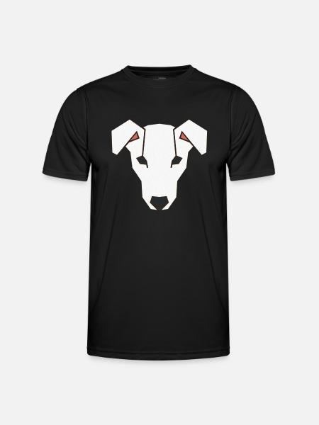Jack Russell Faces 3a - Männer Funktions-T-Shirt - Schwarz