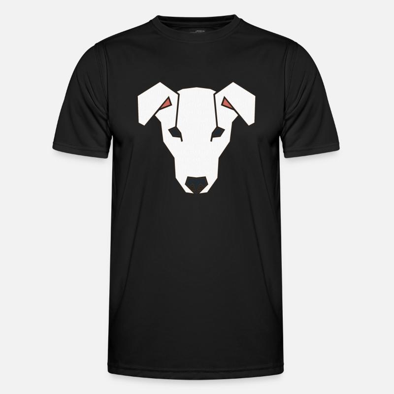 Jack Russell Faces 3a - Men's Functional T-Shirt - black