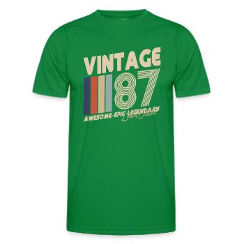 1987 - Männer Funktions-T-Shirt - Kelly Green - Vorne - AI Model Male 178 dark (178cm)