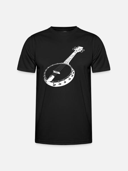 Banjo Drawing - Men's Functional T-Shirt - black