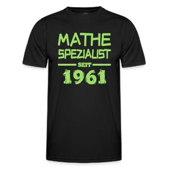 Mathespezialist 1961 - Männer Funktions-T-Shirt - Schwarz - Vorne - AI Model Male 178 dark (178cm)