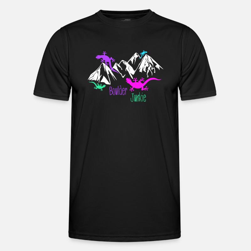 Boulder Bouldering Boulderer Boulding - Men's Functional T-Shirt - black