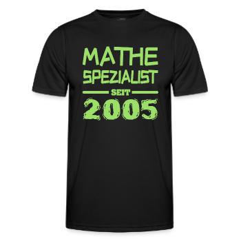 Mathe 2005 - Männer Funktions-T-Shirt - Schwarz - Vorne - AI Model Male 178 dark (178cm)