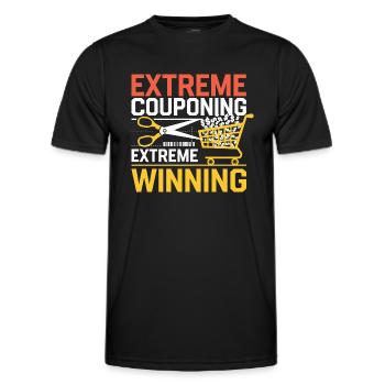 Extreme Couponing Extreme Winning Couponer Shopper - Männer Funktions-T-Shirt - Schwarz - Vorne - AI Model Male 178 dark (178cm)