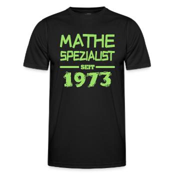Mathe 1973 - Männer Funktions-T-Shirt - Schwarz - Vorne - AI Model Male 178 dark (178cm)