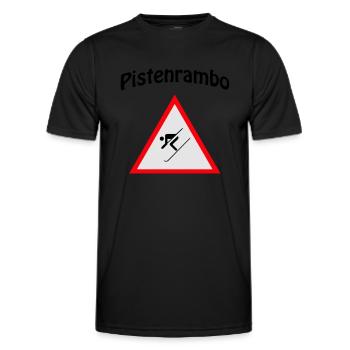 Piste Rambo - T-shirt sport Homme - noir - Devant - AI Model Male 178 dark (178cm)