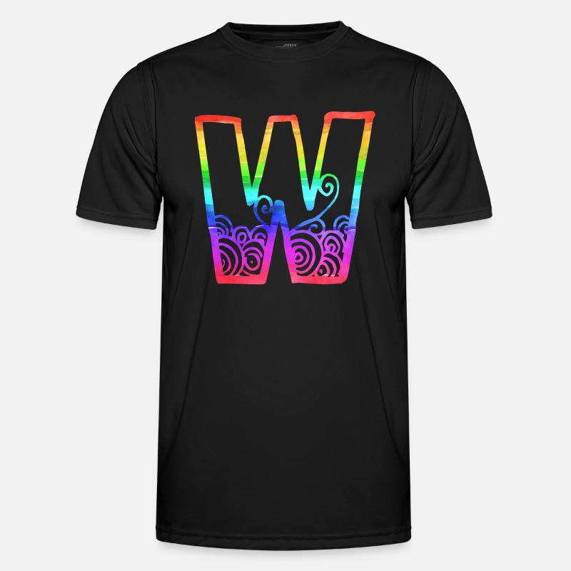 rainbow w - Men's Functional T-Shirt - black