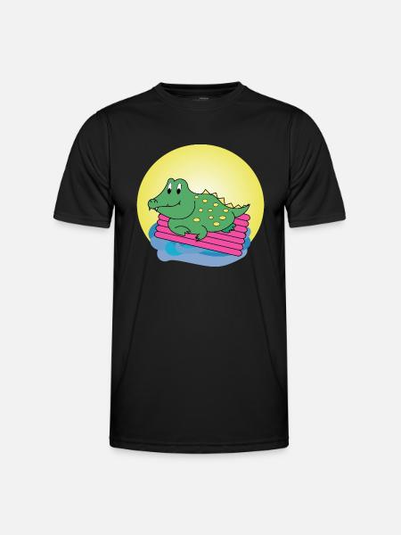 Kai Krokodil - Geschenk - Geschenkidee - Männer Funktions-T-Shirt - Schwarz