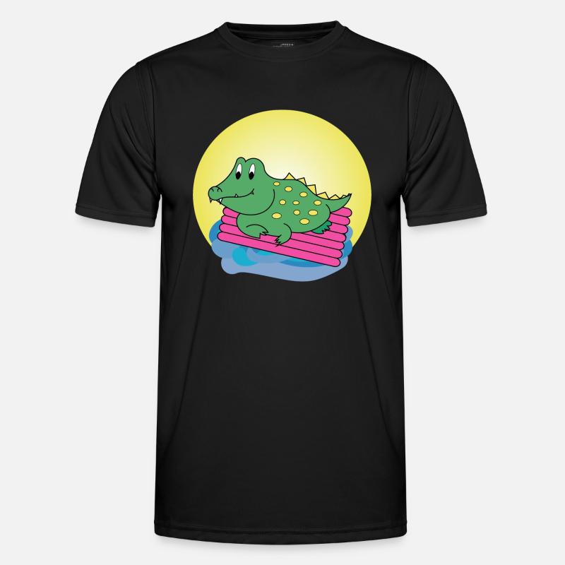 Kai Krokodil - Geschenk - Geschenkidee - Männer Funktions-T-Shirt - Schwarz