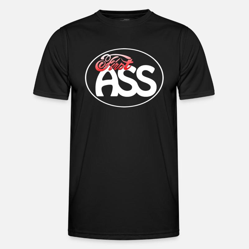 First Ass Logo - Frame - FA03 - Männer Funktions-T-Shirt - Schwarz
