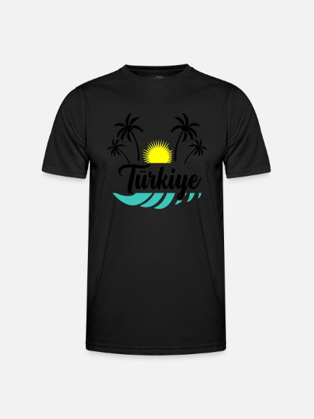 türkiye - Männer Funktions-T-Shirt - Schwarz
