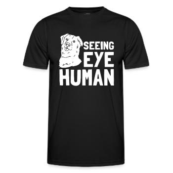Das sehende Auge Mensch - Männer Funktions-T-Shirt - Schwarz - Vorne - AI Model Male 178 dark (178cm)