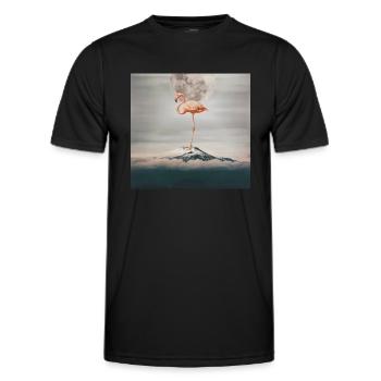 Traum Flamingo - Männer Funktions-T-Shirt - Schwarz - Vorne - AI Model Male 178 dark (178cm)