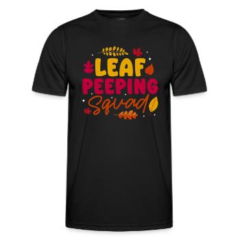 Leaf Peeping Squad Autumn Leaf Peeper - Männer Funktions-T-Shirt - Schwarz - Vorne - AI Model Male 178 dark (178cm)
