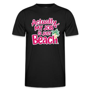 Strandurlaub Sonne Meer - Männer Funktions-T-Shirt - Schwarz - Vorne - AI Model Male 178 dark (178cm)
