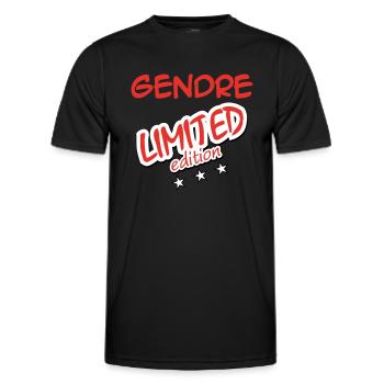 GENDRE LIMITED EDITION - Männer Funktions-T-Shirt - Schwarz - Vorne - AI Model Male 178 dark (178cm)