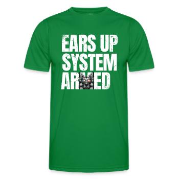 Ohren hoch System Bewaffnet Deutscher Schäferhund Liebhaber GSD Hund - Männer Funktions-T-Shirt - Kelly Green - Vorne - AI Model Male 178 dark (178cm)