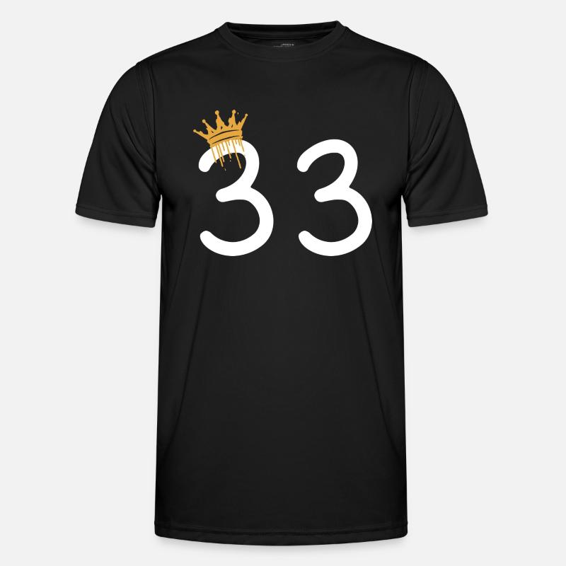33 - Männer Funktions-T-Shirt - Schwarz