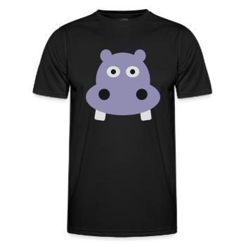 Hippo - Men's Functional T-Shirt - black - Front - AI Model Male 178 dark (178cm)