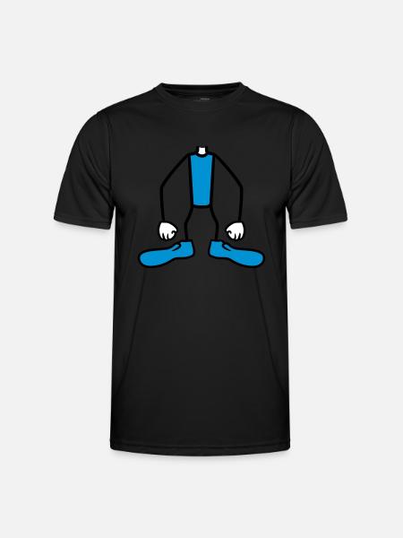 standing body without head clipart cartoon cartoon - Men's Functional T-Shirt - black