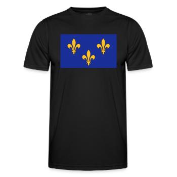 Île de France - T-shirt sport Homme - noir - Devant - AI Model Male 178 dark (178cm)