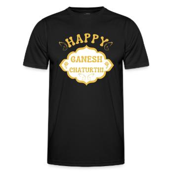 Happy Ganesh Chaturthi Hidouisme - T-shirt sport Homme - noir - Devant - AI Model Male 178 dark (178cm)