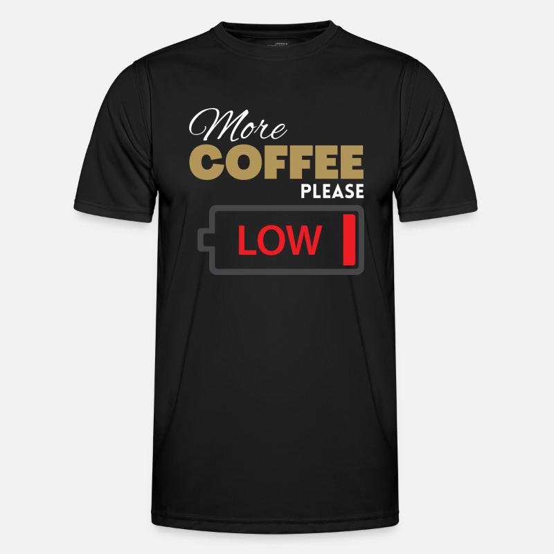 More Coffee Please - Men's Functional T-Shirt - black