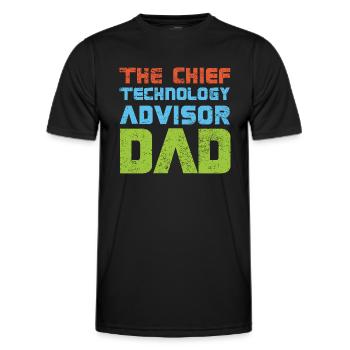 The Chief Technology Advisor Dad - Men's Functional T-Shirt - black - Front - AI Model Male 178 dark (178cm)