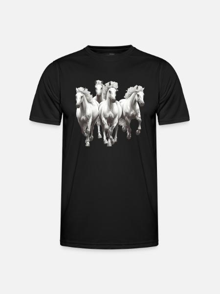 Chevaux - T-shirt sport Homme - noir