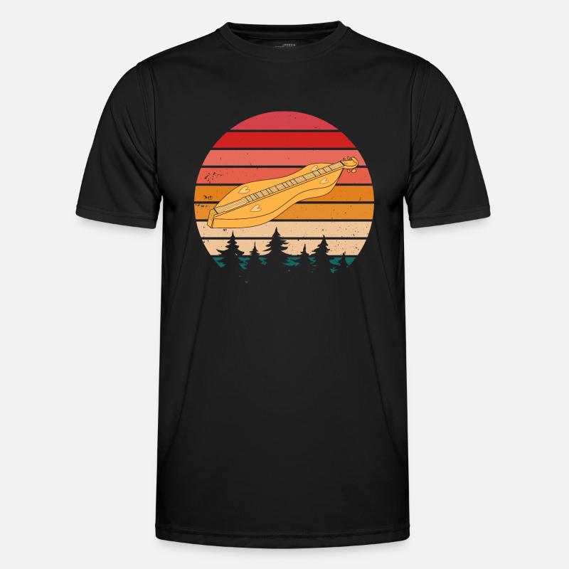 Retro dulcimer - Men's Functional T-Shirt - black