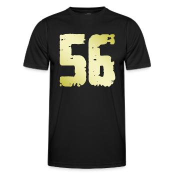 56 Nombre Vintage - T-shirt sport Homme - noir - Devant - AI Model Male 178 dark (178cm)