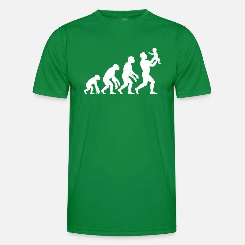 Evolution vom Affen zum Vater Männer Funktions-T-Shirt