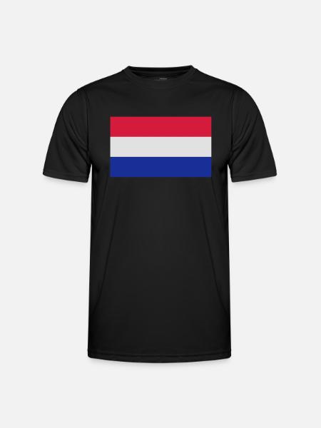 Netherlands, Niederlande - Männer Funktions-T-Shirt - Schwarz