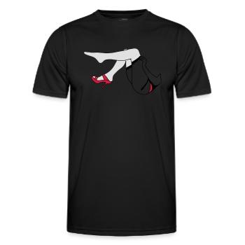 Frau Beine_d1 - Männer Funktions-T-Shirt - Schwarz - Vorne - AI Model Male 178 dark (178cm)