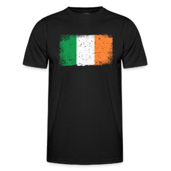 Irlande Pavillon - T-shirt sport Homme - noir - Devant - AI Model Male 178 dark (178cm)
