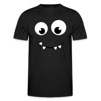 lovely monster face mask 10x10cm v1 - T-shirt sport Homme - noir - Devant - AI Model Male 178 dark (178cm)