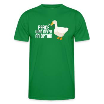 Peace Was Never An Option Goose Game - Männer Funktions-T-Shirt - Kelly Green - Vorne - AI Model Male 178 dark (178cm)
