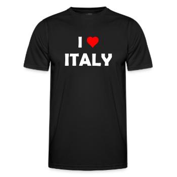 I love Italy - Italien - Italia - Männer Funktions-T-Shirt - Schwarz - Vorne - AI Model Male 178 dark (178cm)