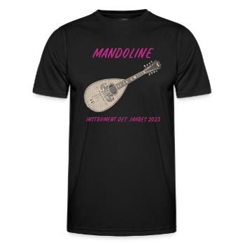 Mandoline Instrument des Jahres alte Mandoline - Männer Funktions-T-Shirt - Schwarz - Vorne - AI Model Male 178 dark (178cm)
