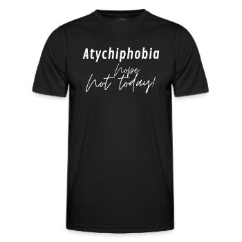 Atychiphobie. Non, pas aujourd’hui. - T-shirt sport Homme - noir - Devant - AI Model Male 178 dark (178cm)