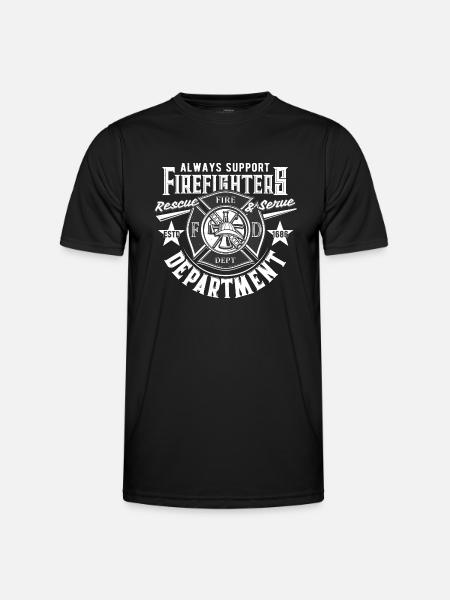 Aide aux pompiers b - T-shirt sport Homme - noir