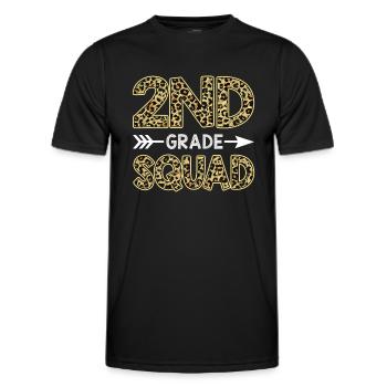 2Nd Grade Squad Leopard Second Grade Teacher Stud - T-shirt sport Homme - noir - Devant - AI Model Male 178 dark (178cm)