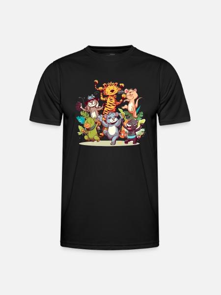 Animals in madness n°2 - Men's Functional T-Shirt - black